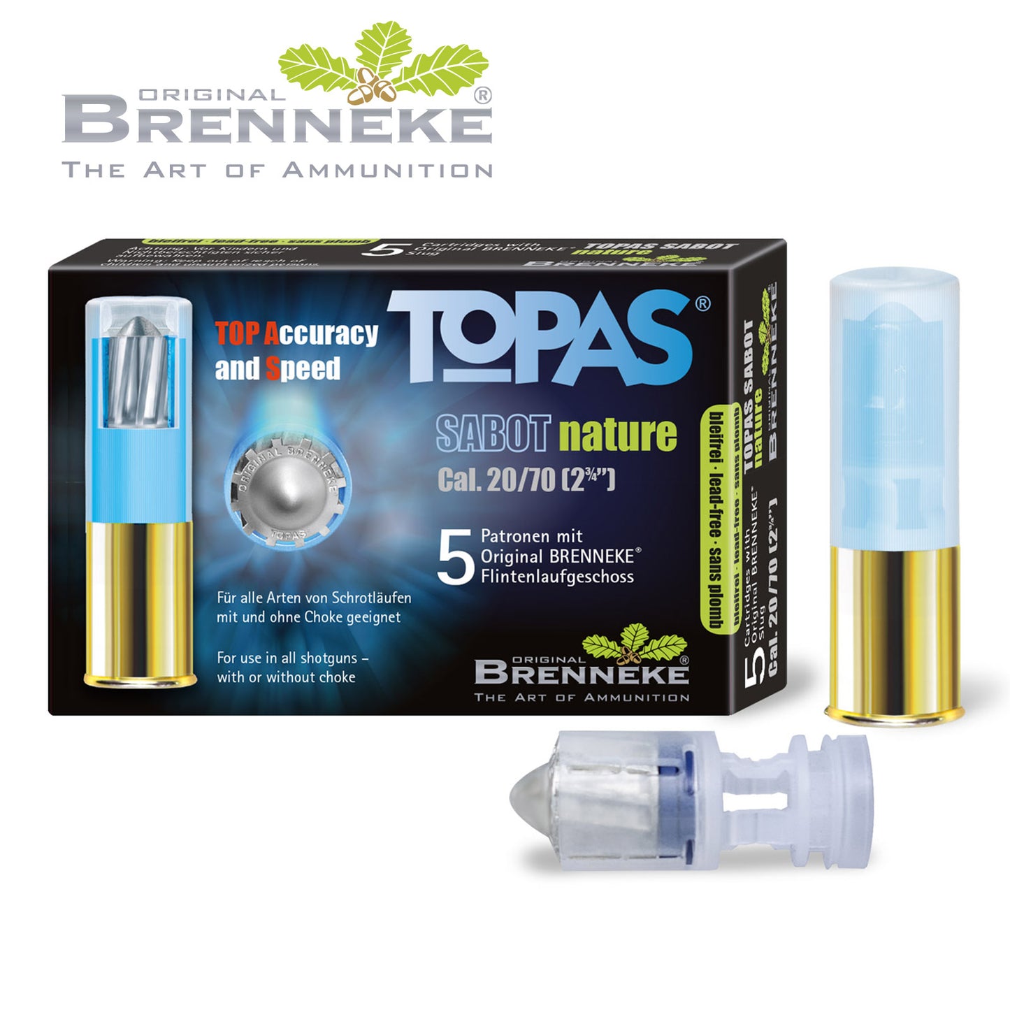 BRENNEKE TOPAS SABOT NATURE FLINTENLAUFGESCHOSS 20/70