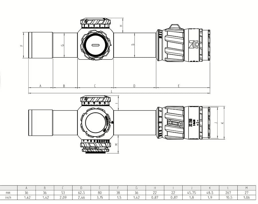 ZERO COMPROMISE ZIELFERNROHR ZC210 2-10x30