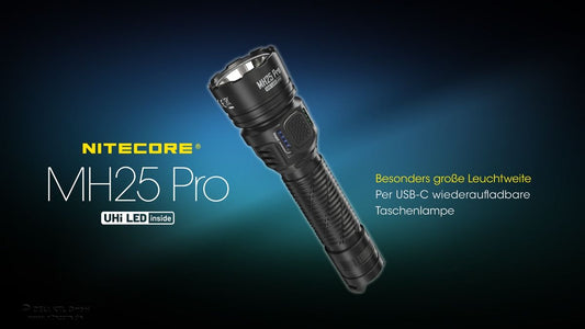 NITECORE MH25 PRO - 3300 LUMEN, UHi 40 LED EDC TASCHENLAMPE