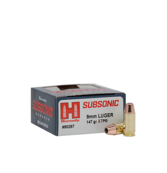 HORNADY XTP 9MM LUGER SUBSONIC 147GR