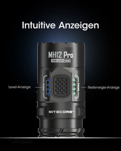 NITECORE MH12 PRO - 3300 LUMEN, UHi 40 LED EDC TASCHENLAMPE