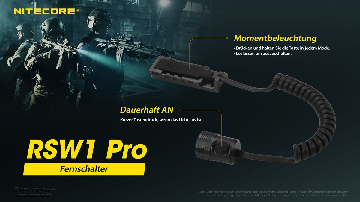 Nitecore TASCHENLAMPE FERNSCHALTER RSW1 PRO