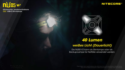 Nitecore NU05 V2 - USB-C EDC SIGNALLICHT