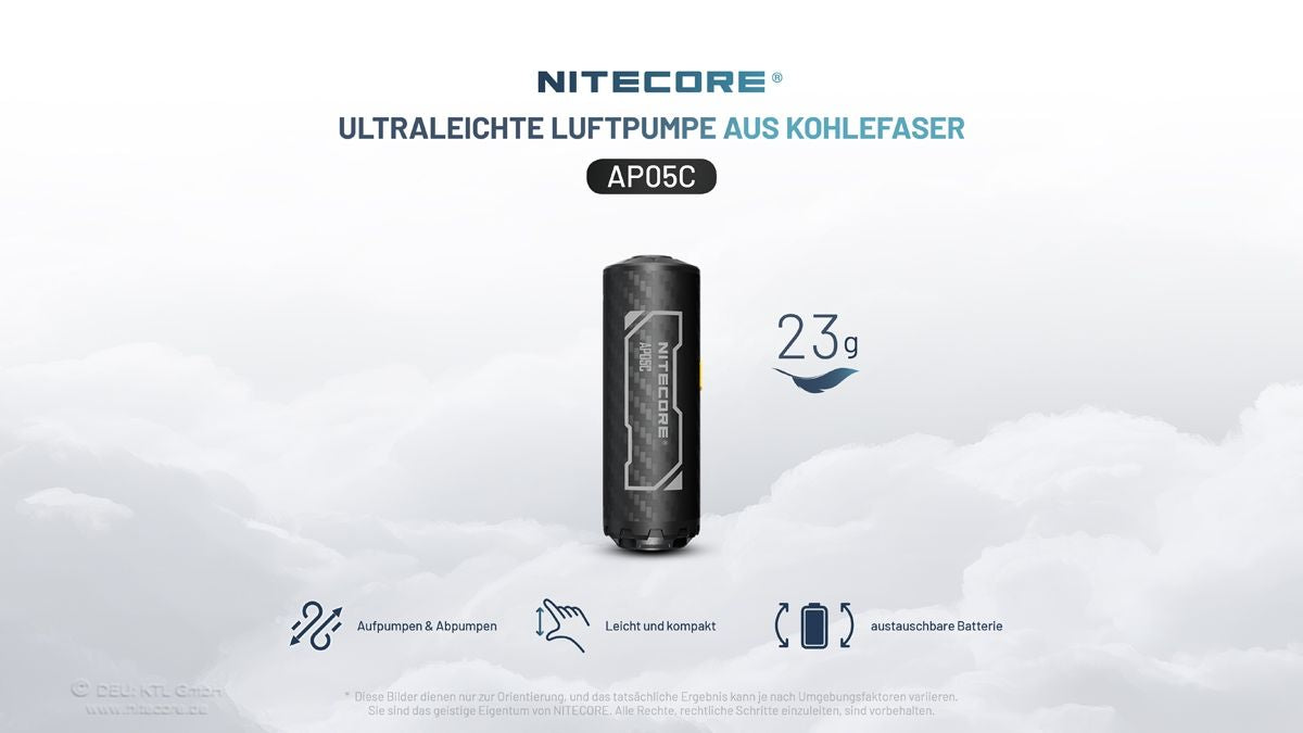 NITECOR AP05C - MINI OUTDOOR, SURVIVAL, EDC LUFTPUMPE