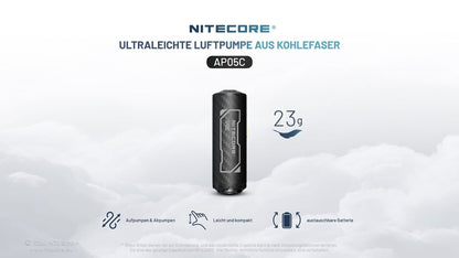 NITECOR AP05C - MINI OUTDOOR, SURVIVAL, EDC LUFTPUMPE