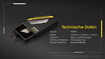NITECORE TITAN EDC, OUTDOOR, SURVIVAL KNIFE NTK09