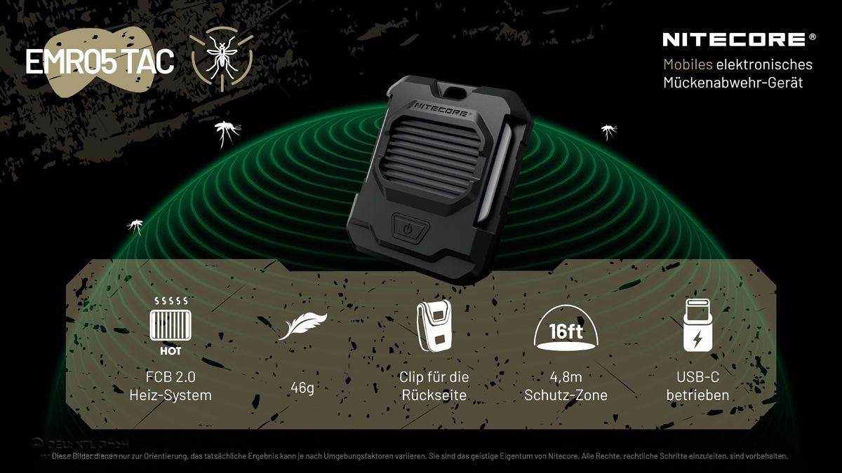 NITECORE EMR05 TAC - MÜCKENABWEHR GERÄT