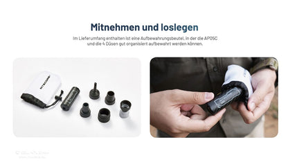 NITECOR AP05C - MINI OUTDOOR, SURVIVAL, EDC LUFTPUMPE