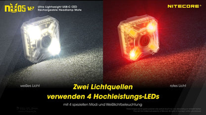 Nitecore NU05 V2 - USB-C EDC SIGNALLICHT