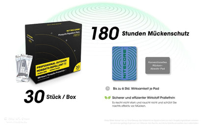 NITECORE WIRKSTOFFPLÄTTCHEN FÜR MÜCKENABWEHR GERÄTE MRM10