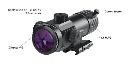 DDoptics RedDot Visier DDsight MAG 1-4x22 Automatic IPoint