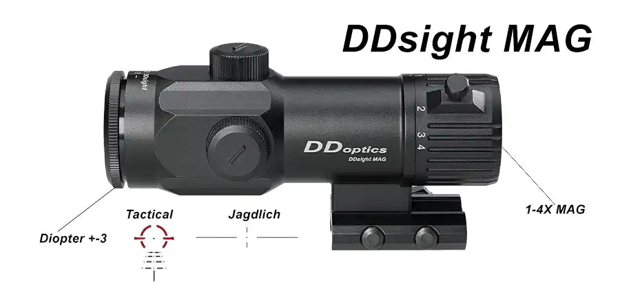 DDoptics RedDot Visier DDsight MAG 1-4x22 Automatic IPoint