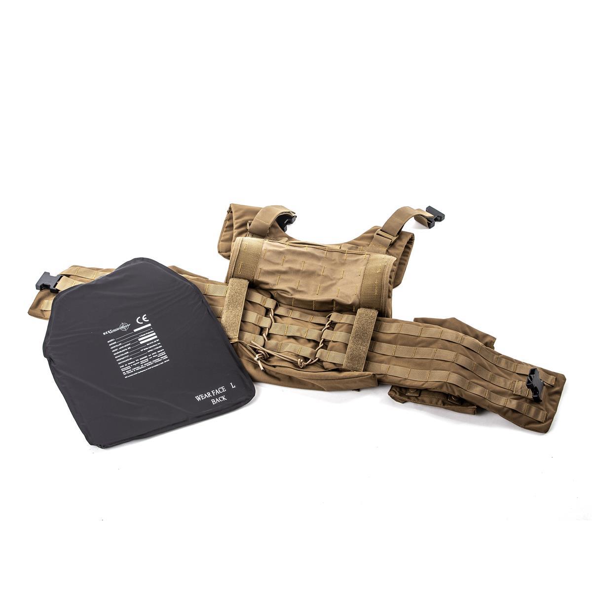 BPV Ballistische Schutzweste TV-033 inkl. 2x Stand Alone Platte NIJ L4 SA 30x25