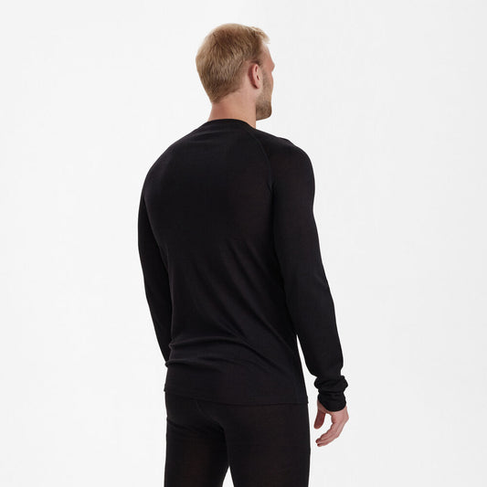 DEERHUNTER QUINN MERINO UNTERHEMD BLACK OAK