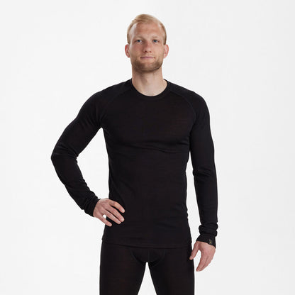 DEERHUNTER QUINN MERINO UNTERHEMD BLACK OAK