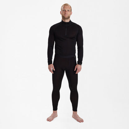 DEERHUNTER QUINN MERINO LANGE UNTERHOSE BLACK OAK