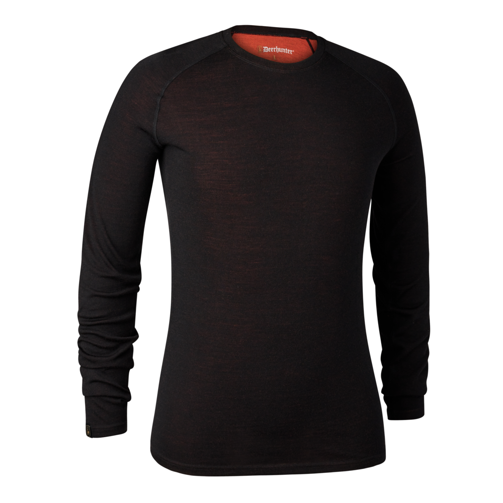 DEERHUNTER QUINN MERINO UNTERHEMD BLACK OAK