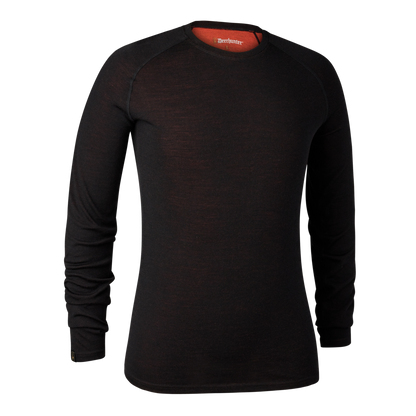 DEERHUNTER QUINN MERINO UNTERHEMD BLACK OAK