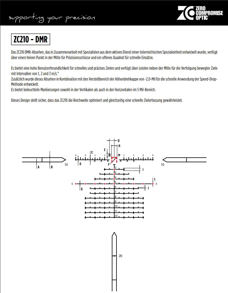 ZERO COMPROMISE ZIELFERNROHR ZC210 2-10x30