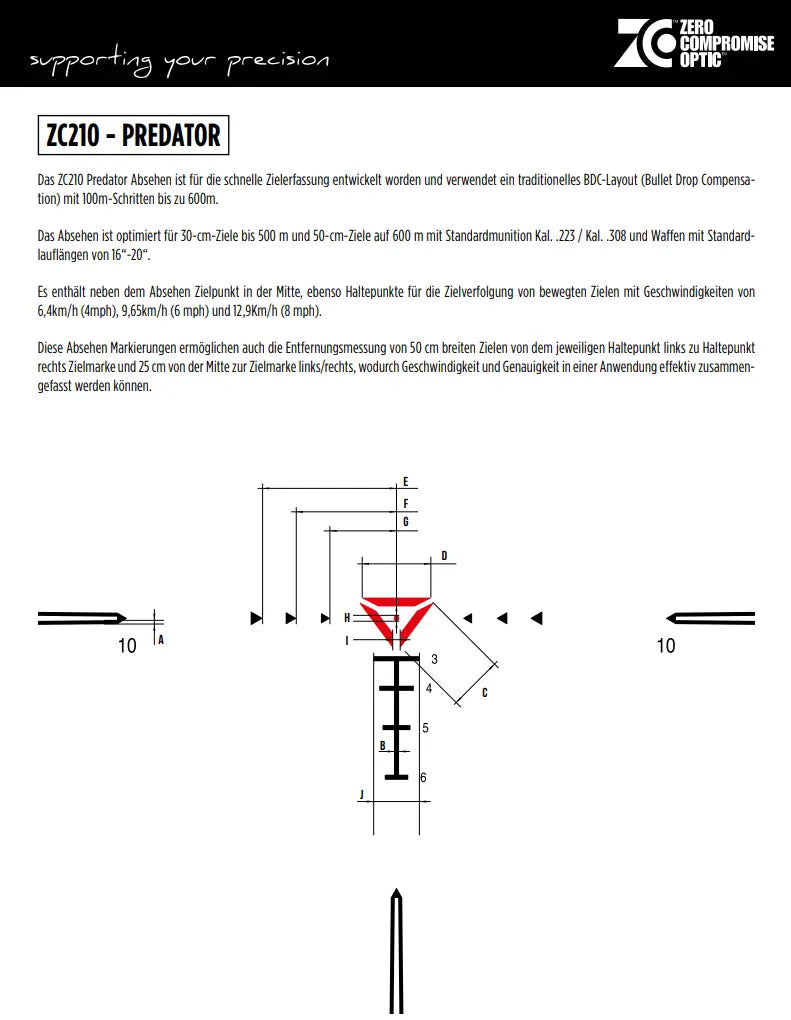 ZERO COMPROMISE ZIELFERNROHR ZC210 2-10x30