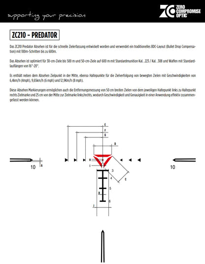 ZERO COMPROMISE ZIELFERNROHR ZC210 2-10x30