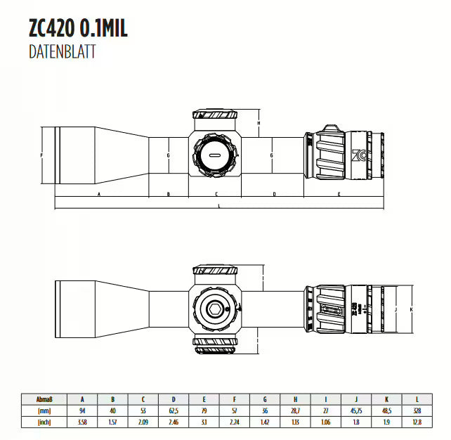 ZERO COMPROMISE ZIELFERNROHR ZC420 4-20x50