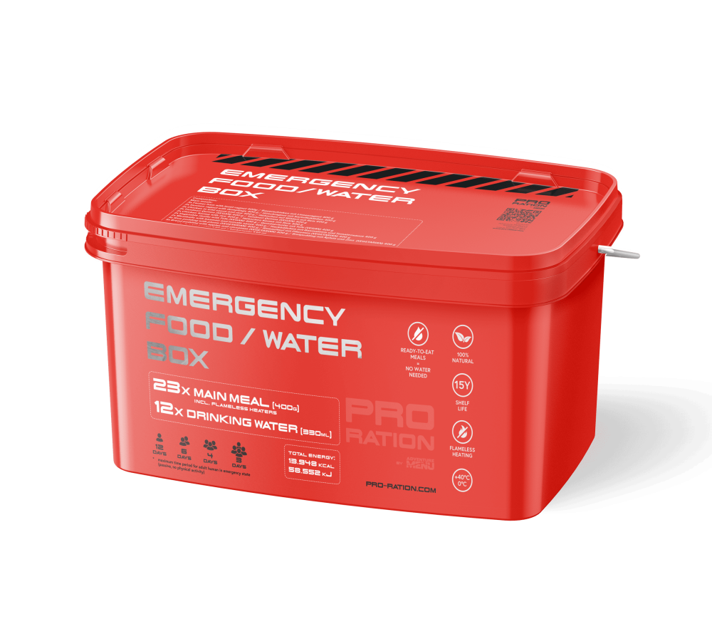 EMERGENCY BOX NOTVORRAT TACTICAL MEAL READY TO EAT