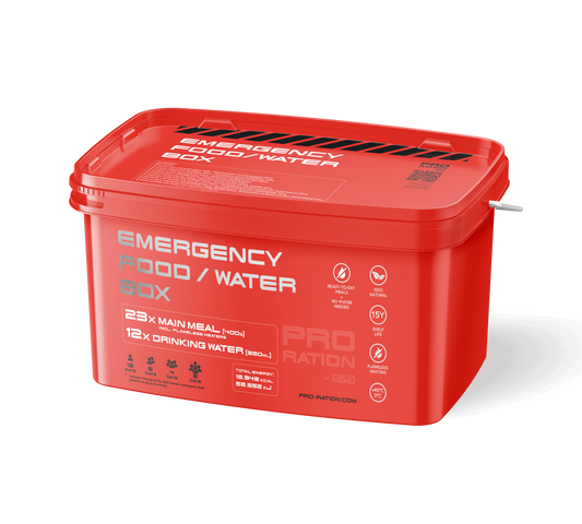 EMERGENCY BOX NOTVORRAT TACTICAL MEAL READY TO EAT