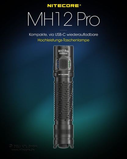 NITECORE MH12 PRO - 3300 LUMEN, UHi 40 LED EDC TASCHENLAMPE