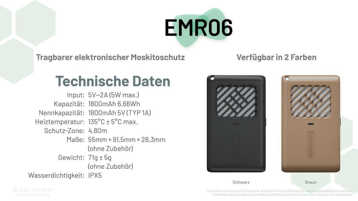 NITECORE EMR06 TAC - MÜCKENABWEHR GERÄT INTEGRIERTER AKKU