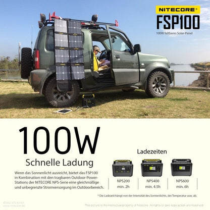 NITECORE OUTDOOR, SURVIVAL SOLARPANEL FSP100 - 100W