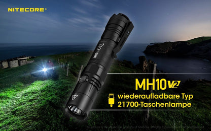 NITECORE MH10 V2 - 1200 LUMEN EDC TASCHENLAMPE SCHWARZ