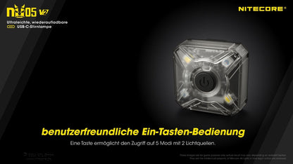 Nitecore NU05 V2 - USB-C EDC SIGNALLICHT