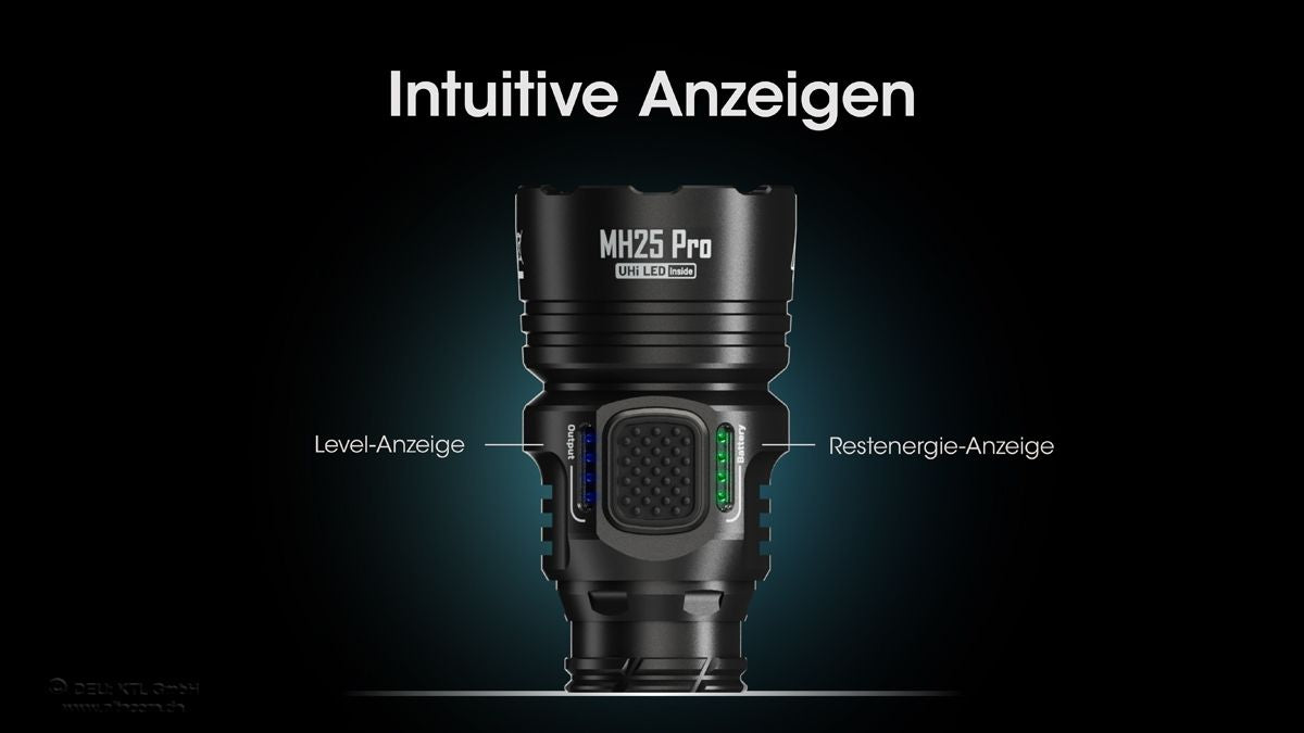 NITECORE MH25 PRO - 3300 LUMEN, UHi 40 LED EDC TASCHENLAMPE