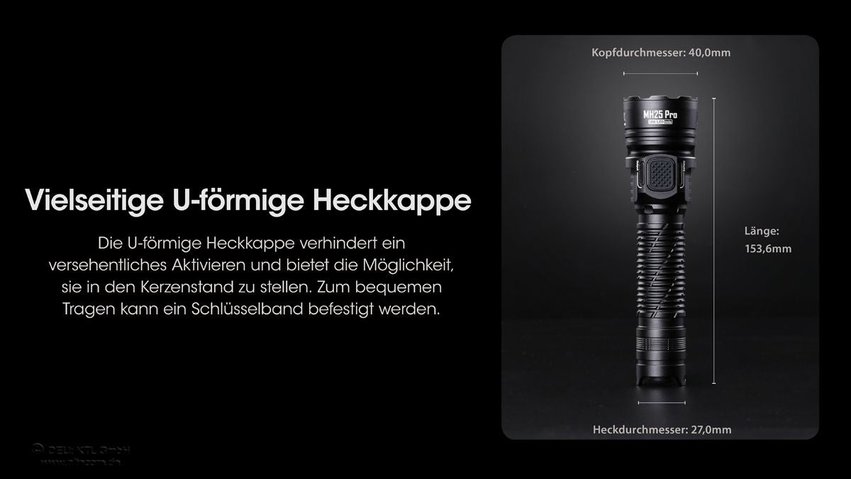 NITECORE MH25 PRO - 3300 LUMEN, UHi 40 LED EDC TASCHENLAMPE