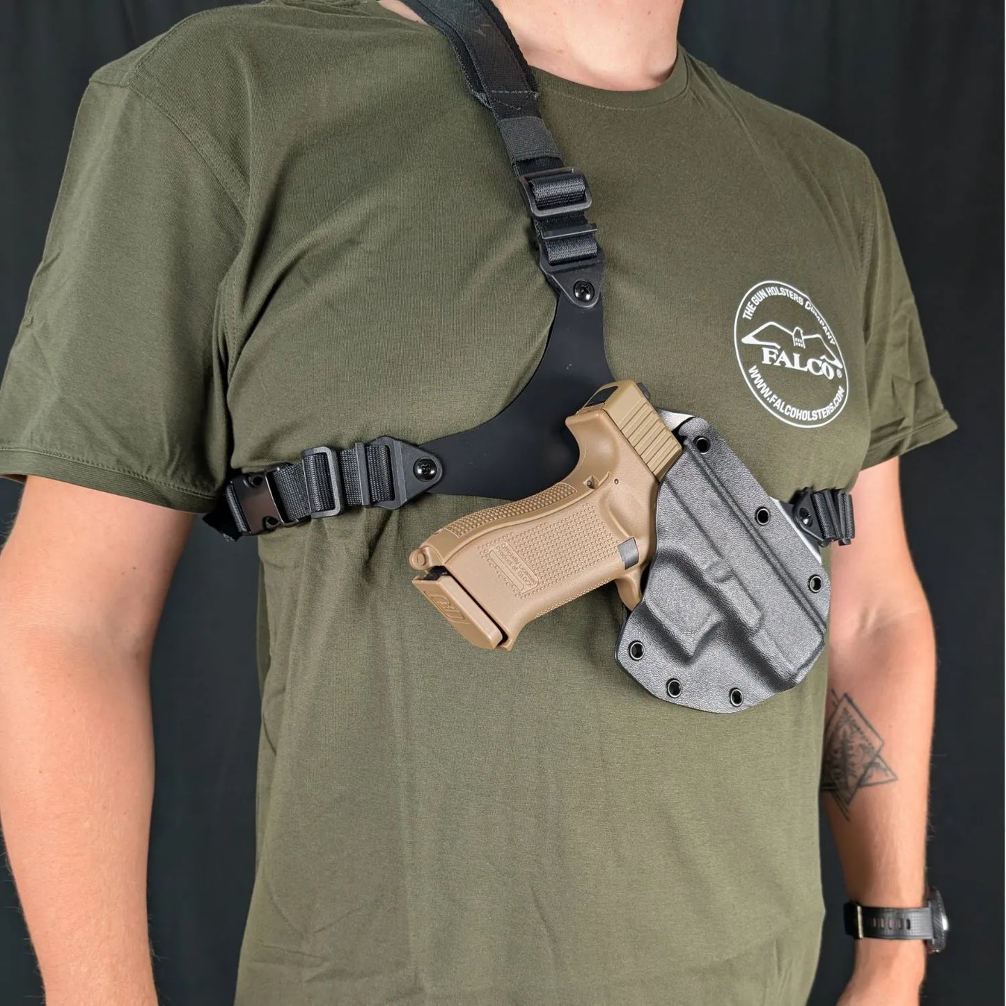 FALCO HOLSTERS D910 KYDEX CHEST HOLSTER GLOCK 45X