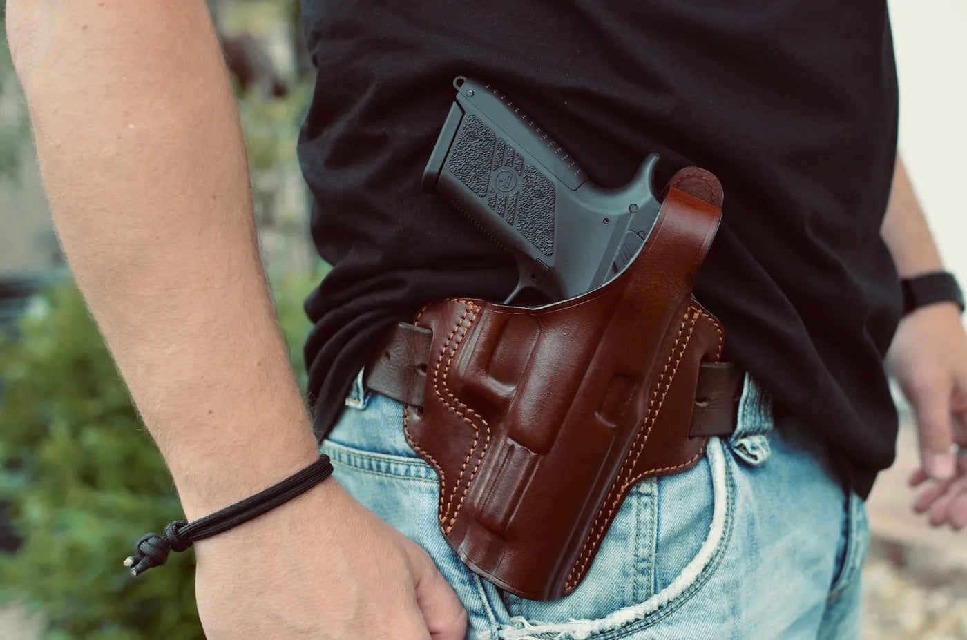 FALCO HOLSTERS C106 Shikra LEDER OWB HOLSTER GLOCK 45