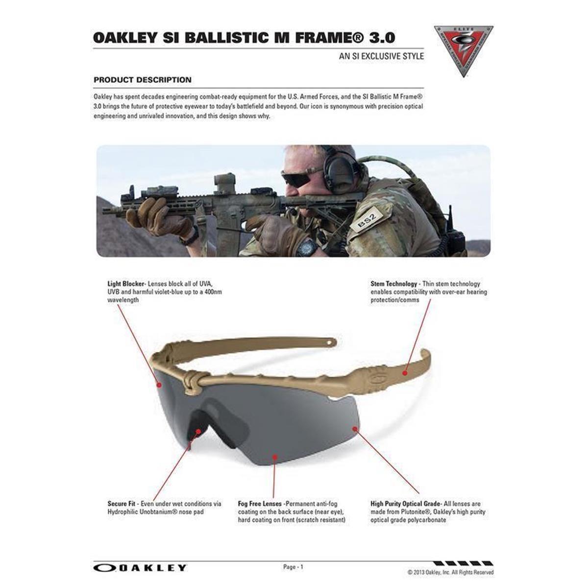 OAKLEY SI BALLISTIC M-FRAME 3.0 SET PETERSIMMON