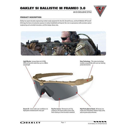 OAKLEY SI BALLISTIC M-FRAME 3.0 SET PETERSIMMON