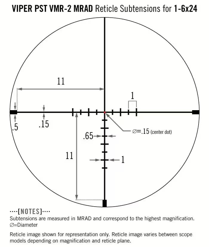 VORTEX VIPER PST GEN II 1-6x24 VMR-2 MRAD LPVO ZIELFERNROHR