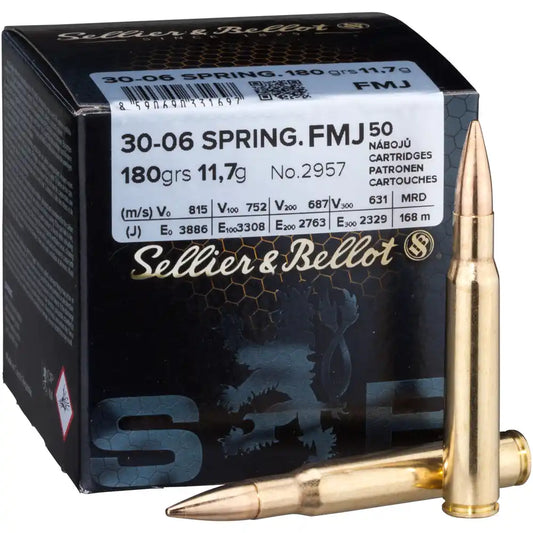 SELLIER & BELLOT VOLLMANTEL SPORT MUNITION 30-06 SPR 180GR