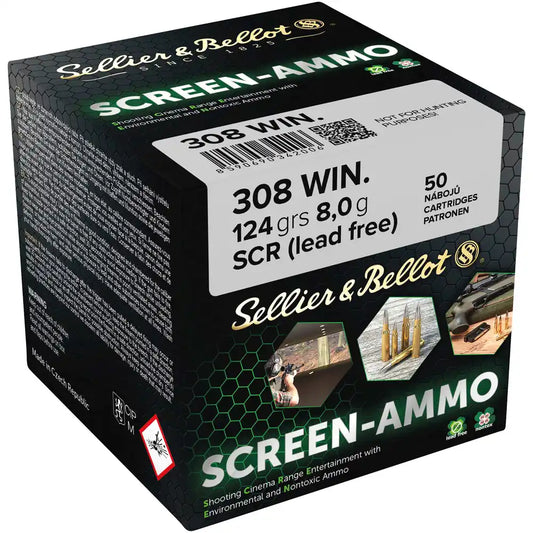 SELLIER & BELLOT SCREEN AMO SCR MUNITION .308 WIN 124GR