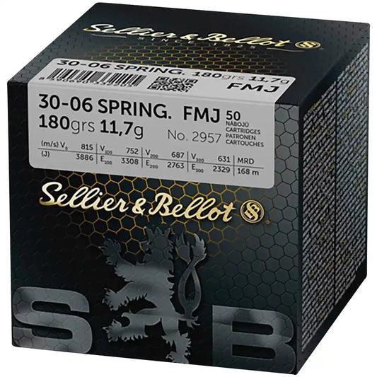 SELLIER & BELLOT VOLLMANTEL SPORT MUNITION 30-06 SPR 180GR